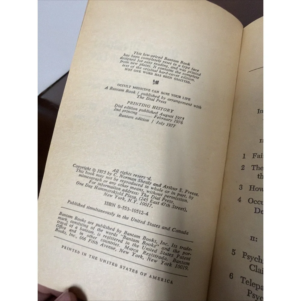 Occult Medicine Can Save Your Life Book By C. Norman Shealy And Arthur S. Freese